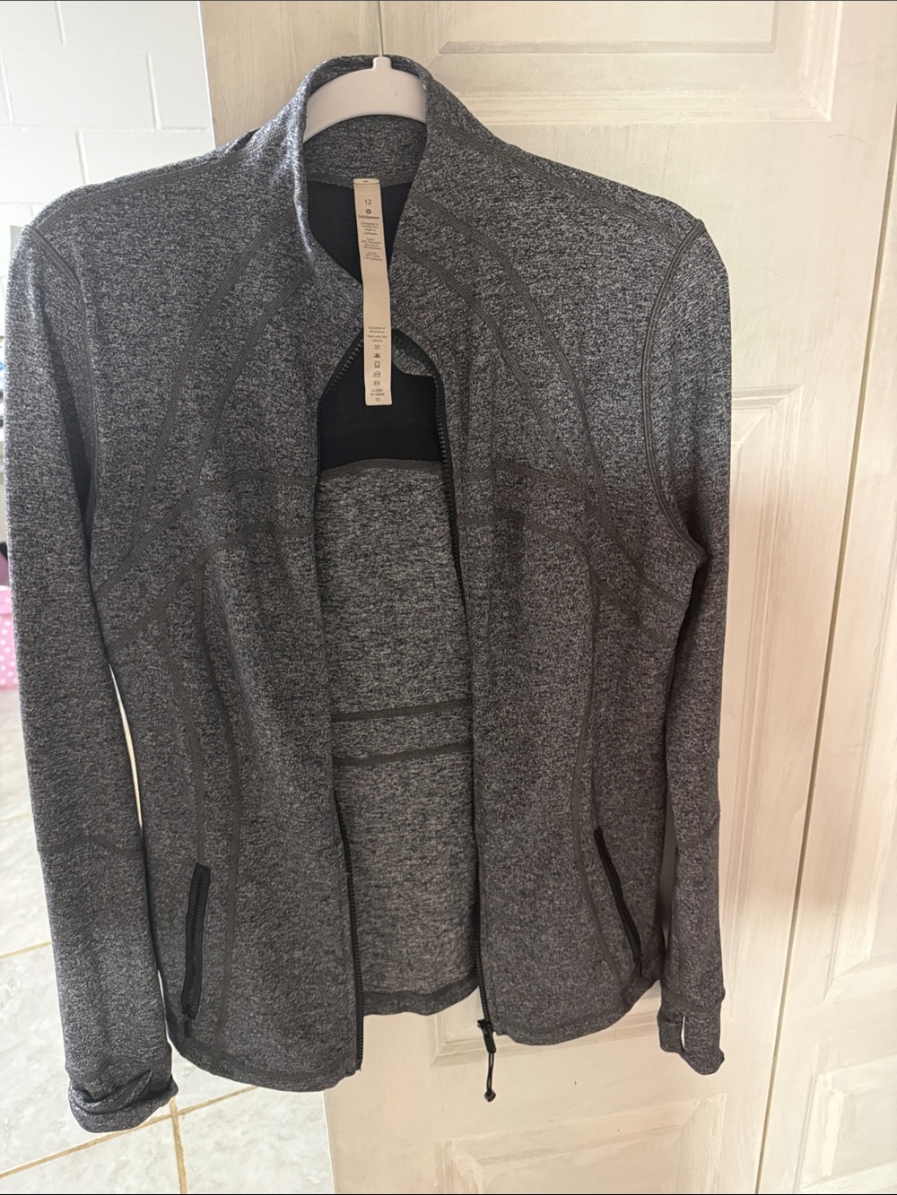 lululemon athletica Heathered Dark Gray Full-Zip Jacket